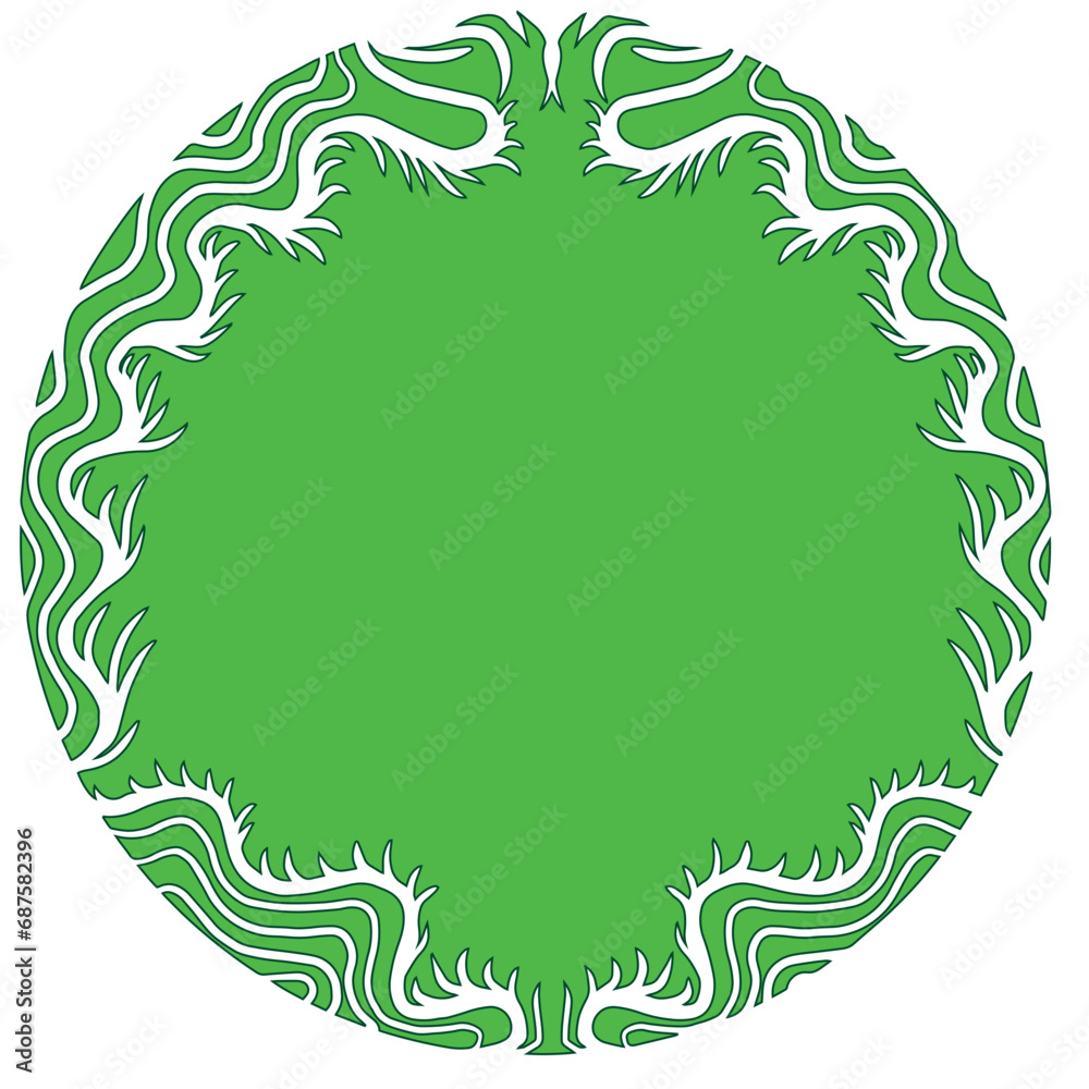 Fototapeta premium Abstract Aztec frame Tribal ethnic pattern circle in tattoo idea