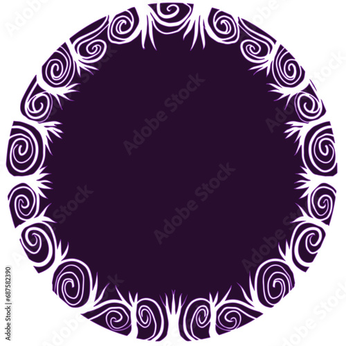 Abstract Aztec frame Tribal ethnic pattern circle in tattoo idea