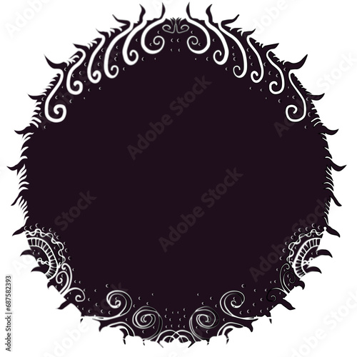 Abstract Aztec frame Tribal ethnic pattern circle in tattoo idea