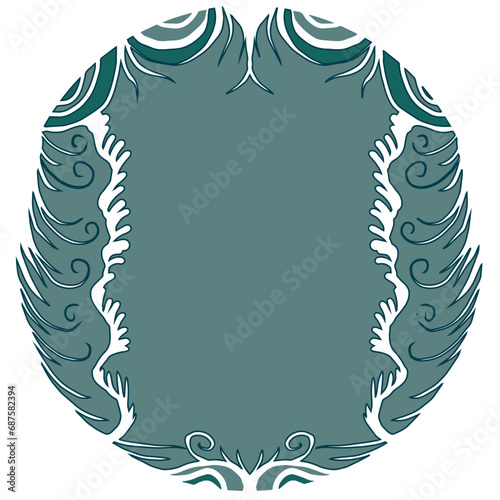 Abstract Aztec frame Tribal ethnic pattern circle in tattoo idea