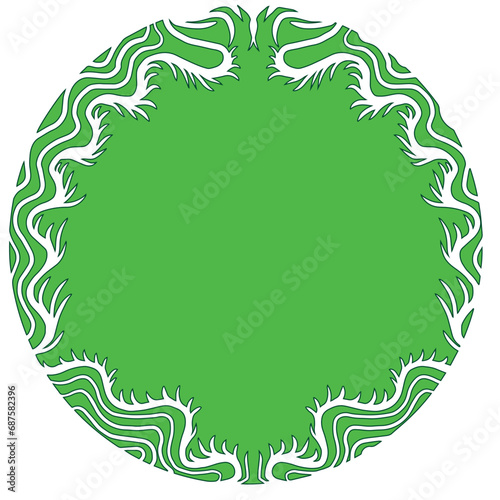 Abstract Aztec frame Tribal ethnic pattern circle in tattoo idea
