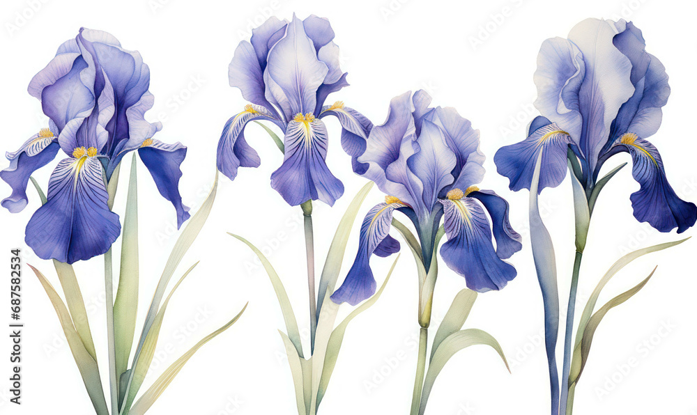 Background blooming summer blossom plant botanical flowers flora floral iris watercolor spring nature purple