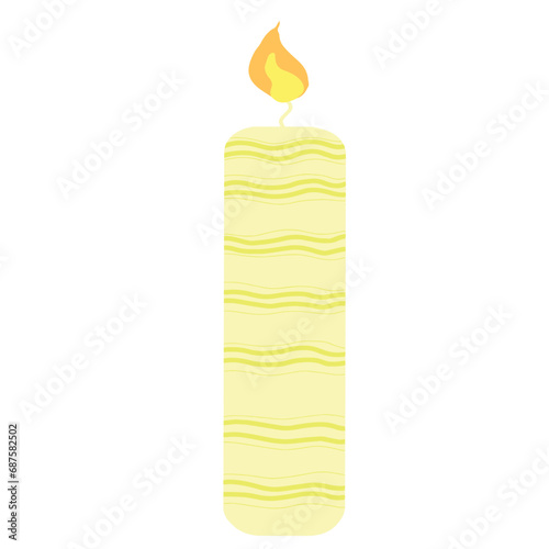 pastel yellow candle