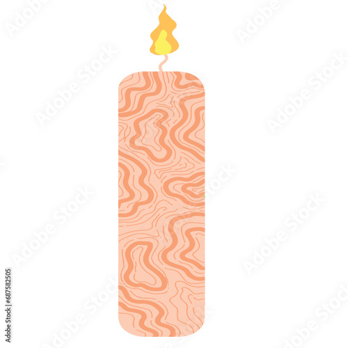 pastel pink candle