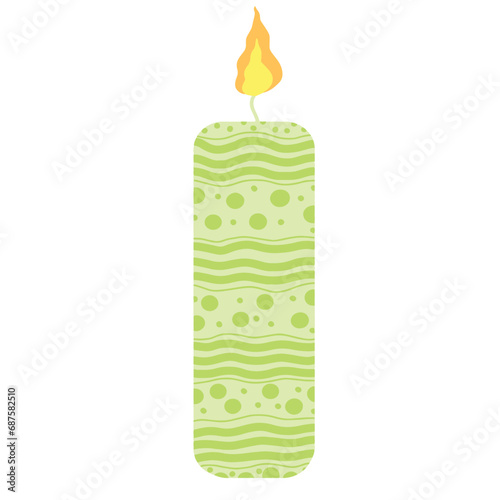 pastel green candle