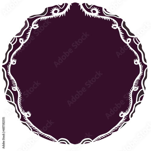 Abstract Aztec frame Tribal ethnic pattern circle in tattoo idea