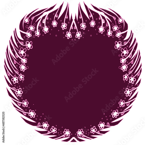 abstract circle flower