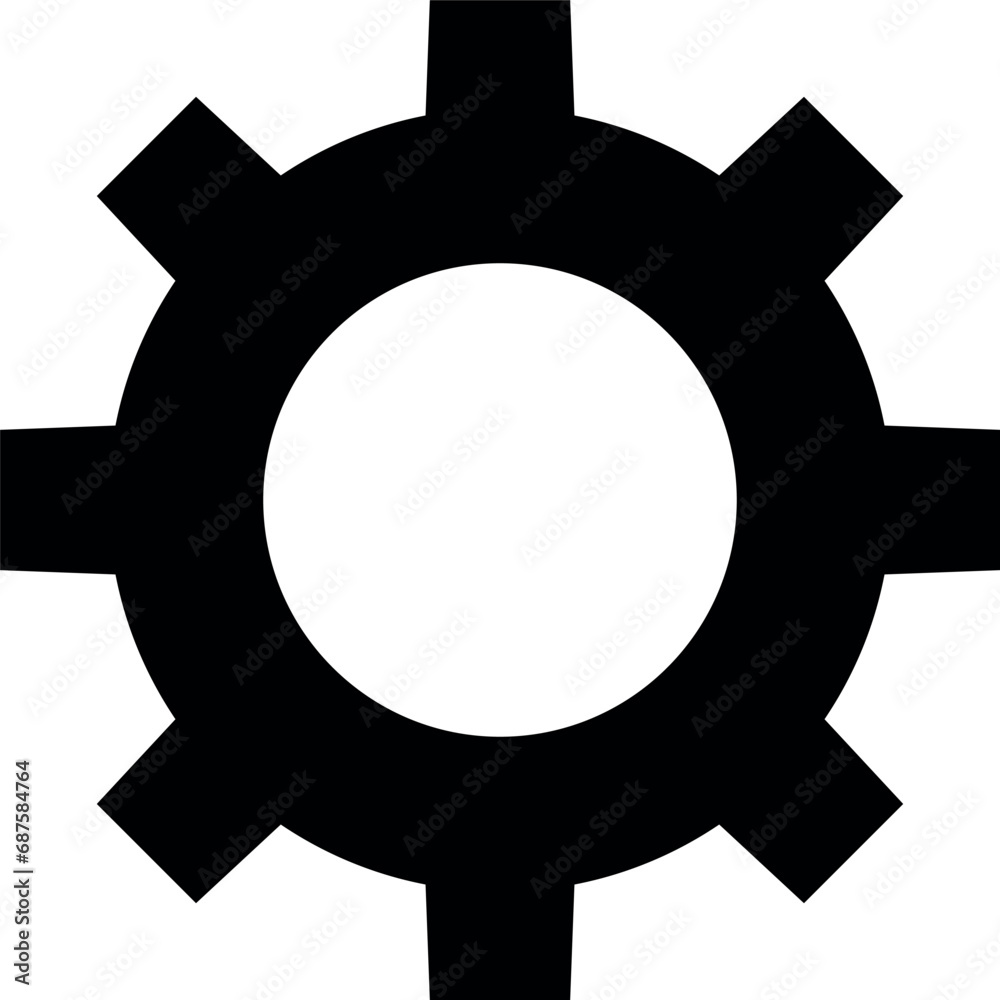 Gear icon sign. Black color. Industrial signs and symbols. Gear icon sign. Black color. Industrial signs and symbols.