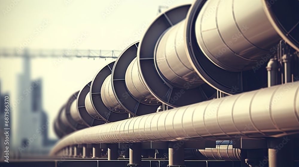 Pipeline above the earth. Industrial factory wallpaper. Illustration for cover, card, postcard, interior design, banner, poster, brochure or presentation. Pipeline above the earth. Industrial factory wallpaper. Illustration for cover, card, postcard, interior design, banner, poster, brochure or presentation.