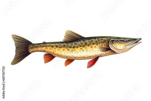 Pike icon on white background