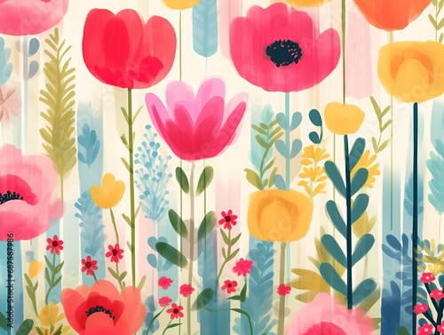 background with tulips