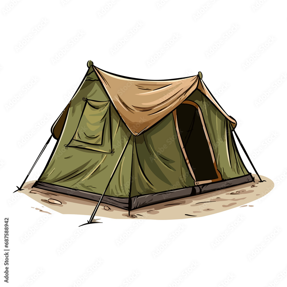 Military Tent Military Green Tent Tent Decoration Tent Illustration