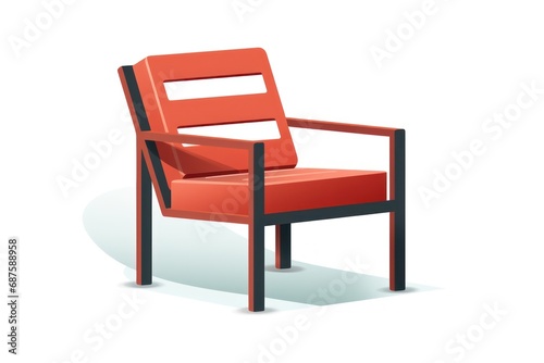 Patio chair icon on white background