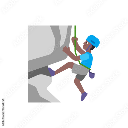 Man Climbing: Medium-Dark Skin Tone