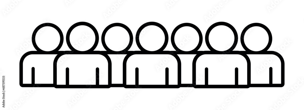 Obraz premium Symbol, ikona ludzi. Plik wektorowy.