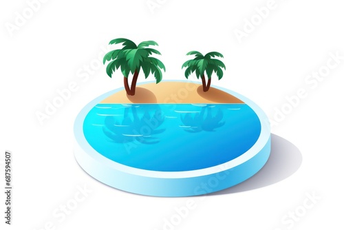 Pool icon on white background