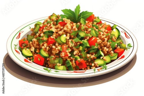 Quinoa Salad icon on white background