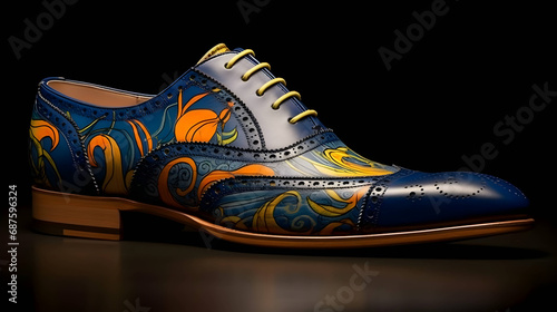 Every element of the artwork has been meticulously crafted, from the fine lines of the pinstripe suit to the intricate stitching on the shoes,Ai