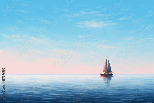 Sailing Serenity Under Azure Skies