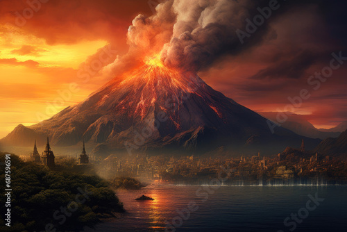 Collision of Global Heating and Volcanic Rage © Andrii 