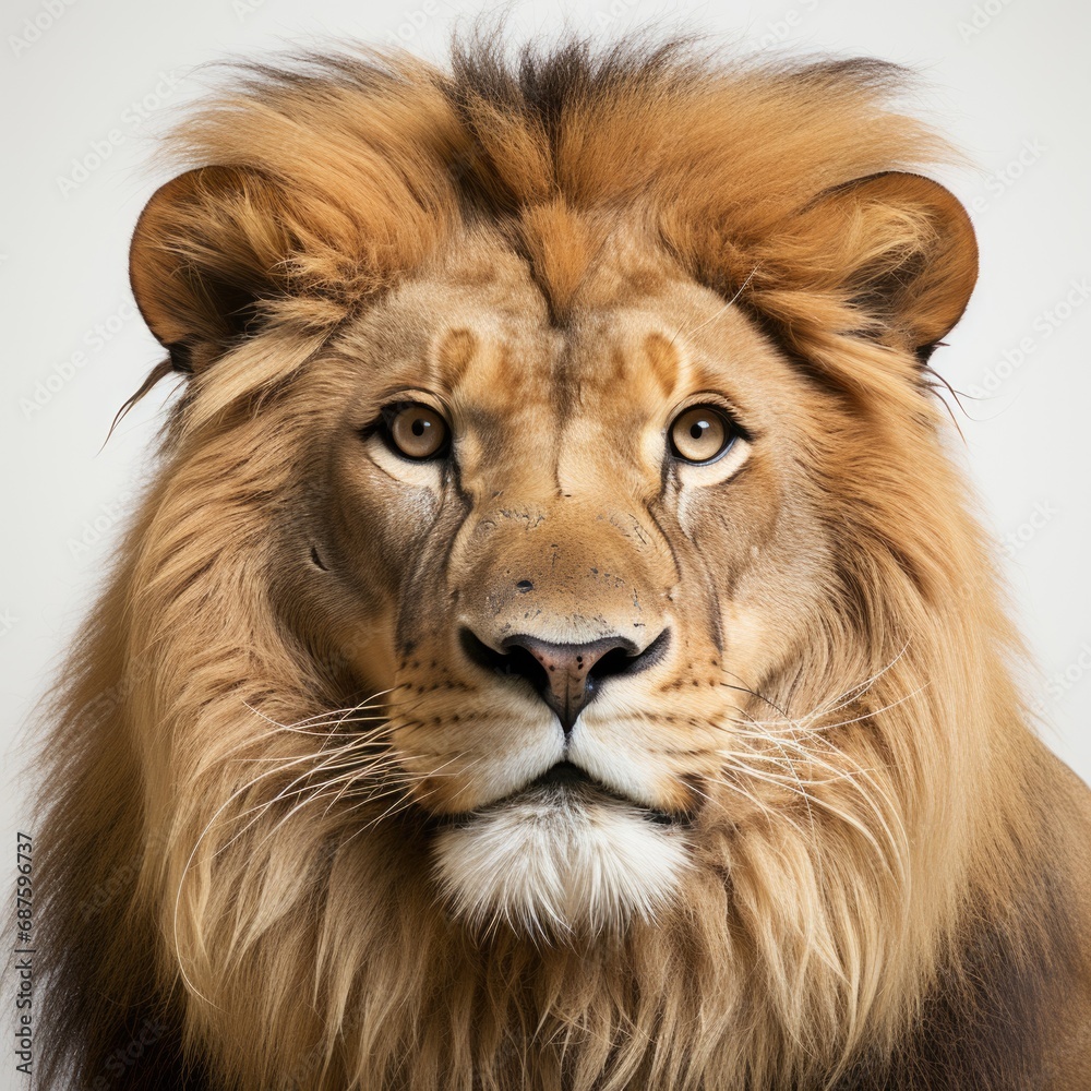 Realistic Photo Close Up of Lion King Generative AI