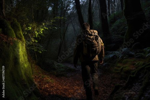 Discovering Secrets: Hiker Explores Enigmatic Wilderness