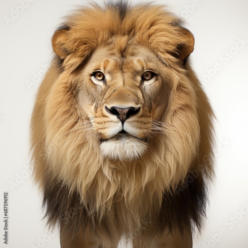 Regal Power Realistic Lion Head Hair Generative AI