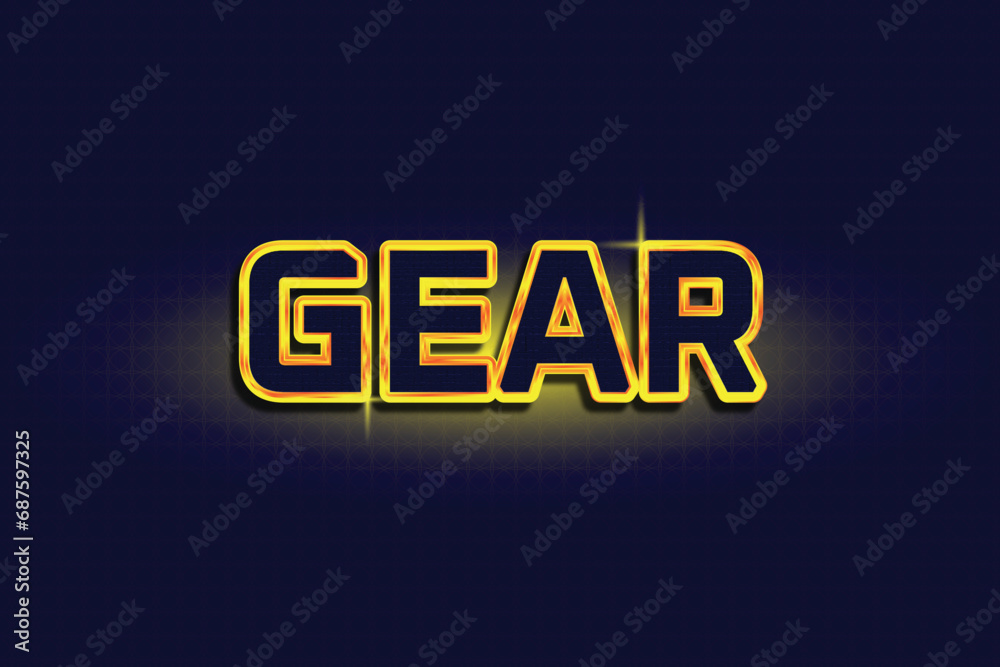 Gear 3d editable text effect template design Gear 3d editable text effect template design
