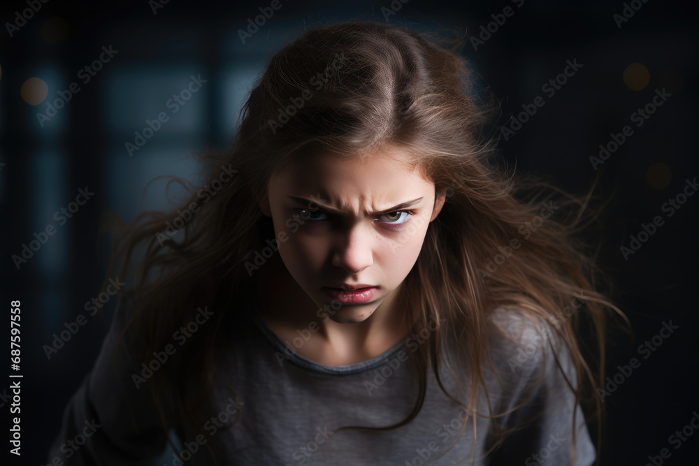 Outraged Young Woman in Displeasure Outraged Young Woman in Displeasure