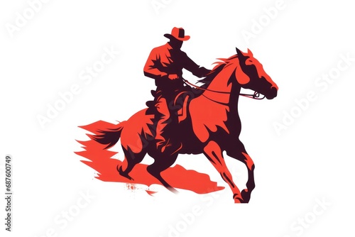 Rodeo icon on white background