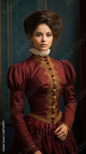 Vintage Glamour: Enchanting Victorian Lady Portrait