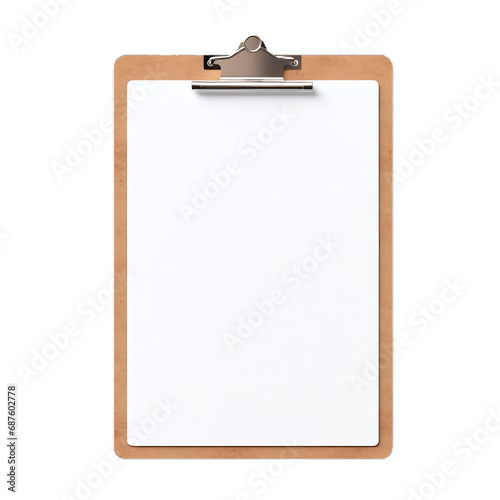 Blank Paper Clipboard on Transparent Background PNG