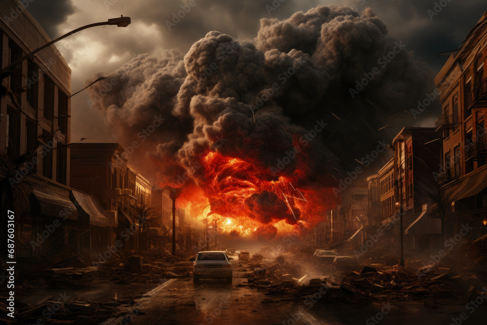 Destructive Twister Descends on City Destructive Twister Descends on City