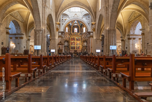 Cathédrale Sainte Marie dans le centre historique de Valence, Espagne. 