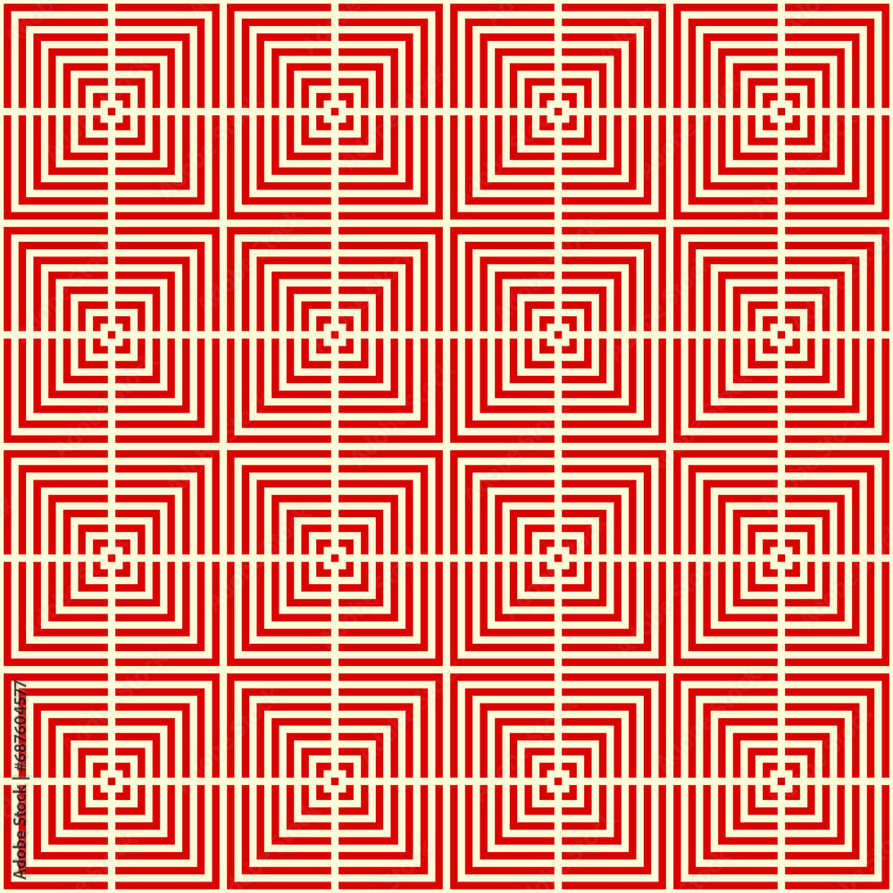 Lines ornament. Checks wallpaper. Seamless geometric pattern. Squares background. Geometrical motif. Linear digital paper. Textile print. Web design. Vector art