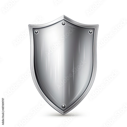 Shield design isolated on a white background.