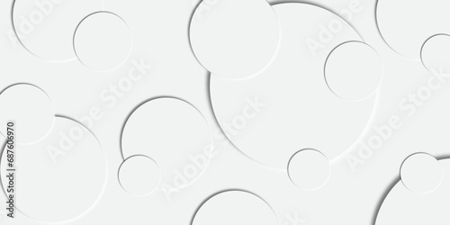 Abstract grey geometric modern circle background design.background with decorative elements in Neomorphs style with copy space. You can use for add, poster, design artwork, template banner, wallpaper.