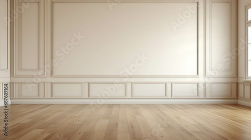 Light beige empty room