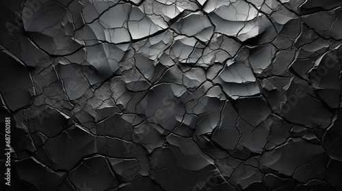 cracked concrete wall covered with gray cement surface as background