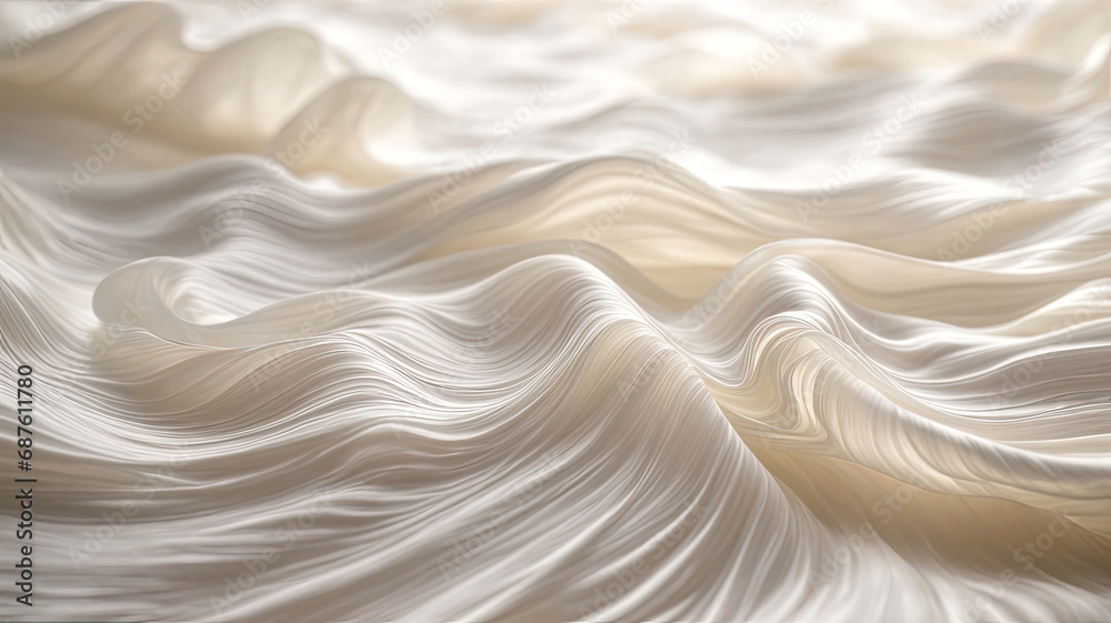 Obraz premium beautiful wave white silk abstract background