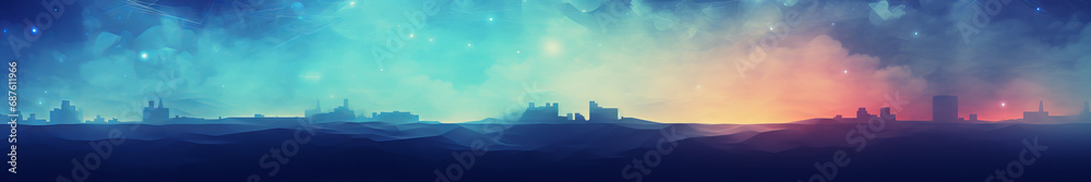 Abstract city background or pattern, creative web site header or footer template