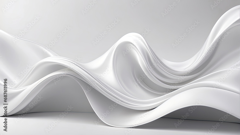 Obraz premium beautiful wave white silk abstract background