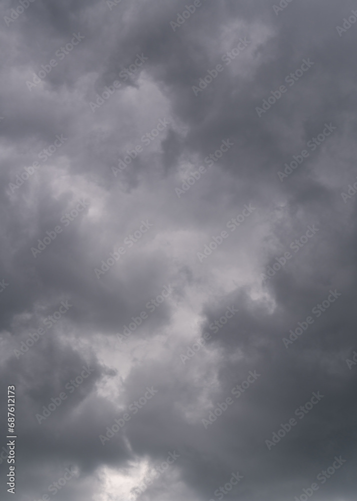 Dark, ominous clouds promise rain