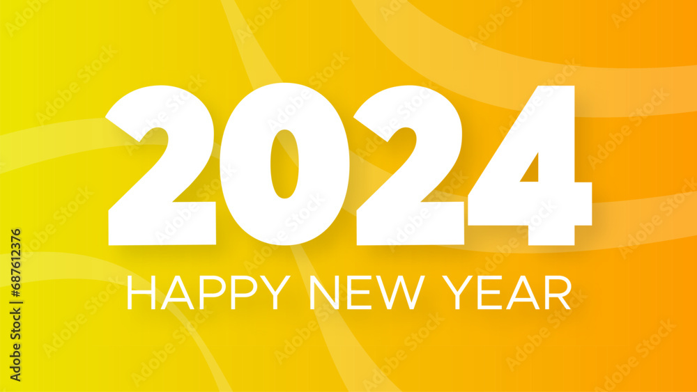 2024 Happy New Year on colorful background 2024 Happy New Year on colorful background