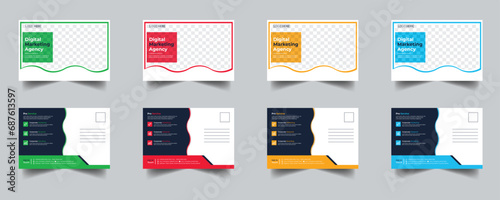 Modern Creative Corporate Post Card Template, Vector Template for Opening Invitation Editable, Professional Business Postcard Design, Event Card Design, Invitation Design, Direct Mail EDDM Template