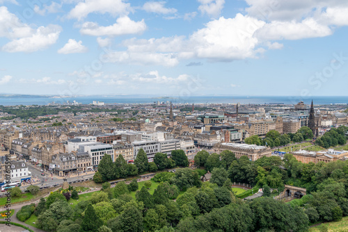 Aerial view of the buildings of New Town in Edinbugh, Scotland