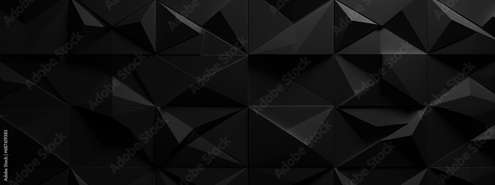 Fototapeta premium Modern black blue abstract background. Minimal. Color gradient. Dark. Web banner. Geometric shape. 3d effect.