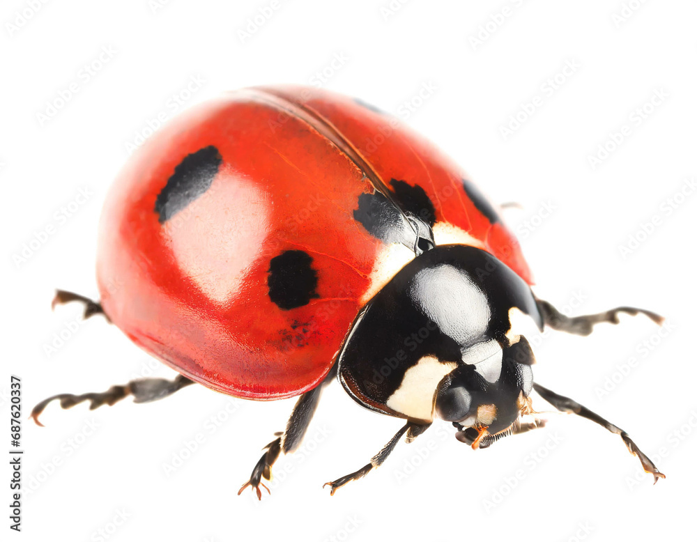 Fototapeta premium Ladybug isolated on white background, cutout