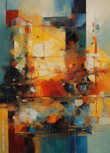 Abstract painting Colorful background