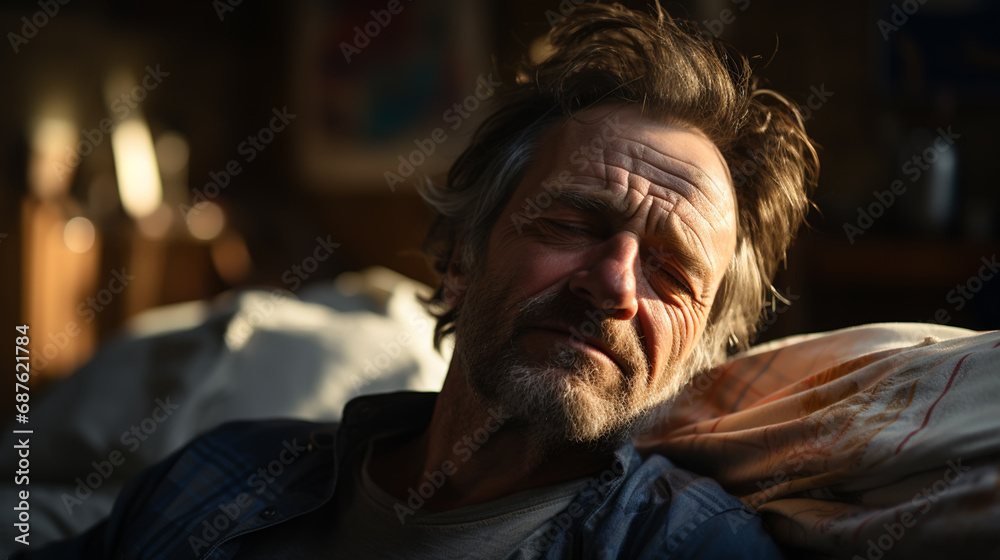 man suffering from headache desperate and stressed because pain and migraine. Hands on head. man suffering from headache desperate and stressed because pain and migraine. Hands on head.